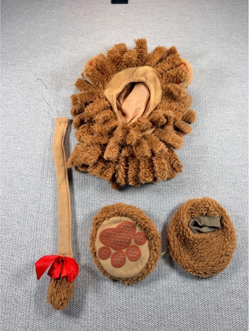 Baby Lion Costume 9 Months Leveret Plush Mane Paw Mitts Tail Pants Halloween